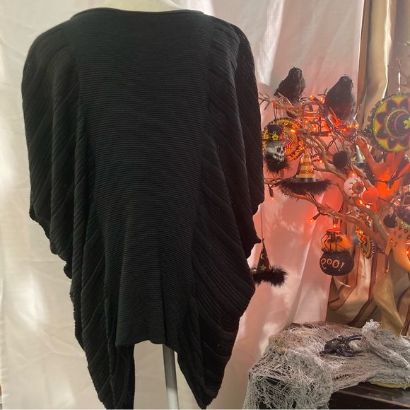 Eileen Fisher sz. PM, Black, 70% Silk, 30% Viscose, bat sleeve, Reg.wear, GUC - Picture 2 of 7